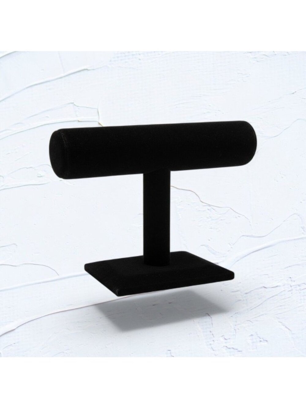 Elegant Black Velvet T-Bar Jewelry Display Stand for Bracelets & Watches